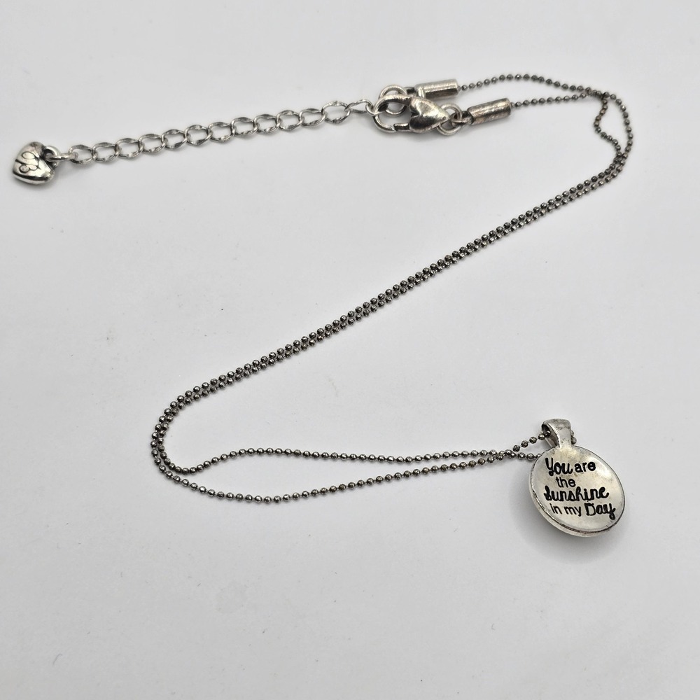 Brighton Petite Cherished Sunshine Necklace Two Tone Sun Pendant - Picture 9 of 12